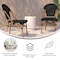Flash Furniture Black French Bistro Stacking Chair SDA-AD642107-BK-NAT-GG - alternate 6